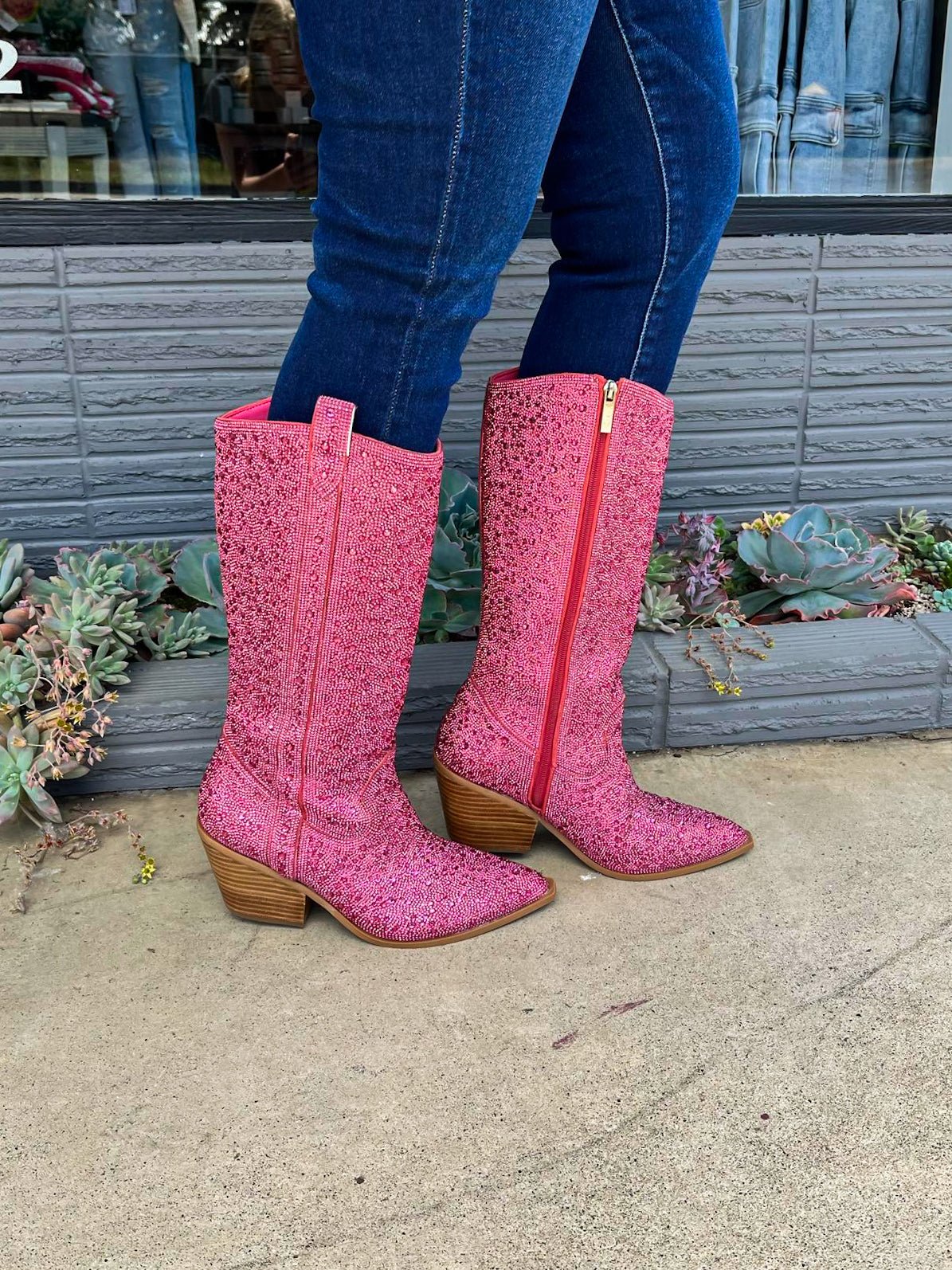 Glitzy Western Boot with Pink Rhinestones - Lavender Hills BeautyCorkys Footwear