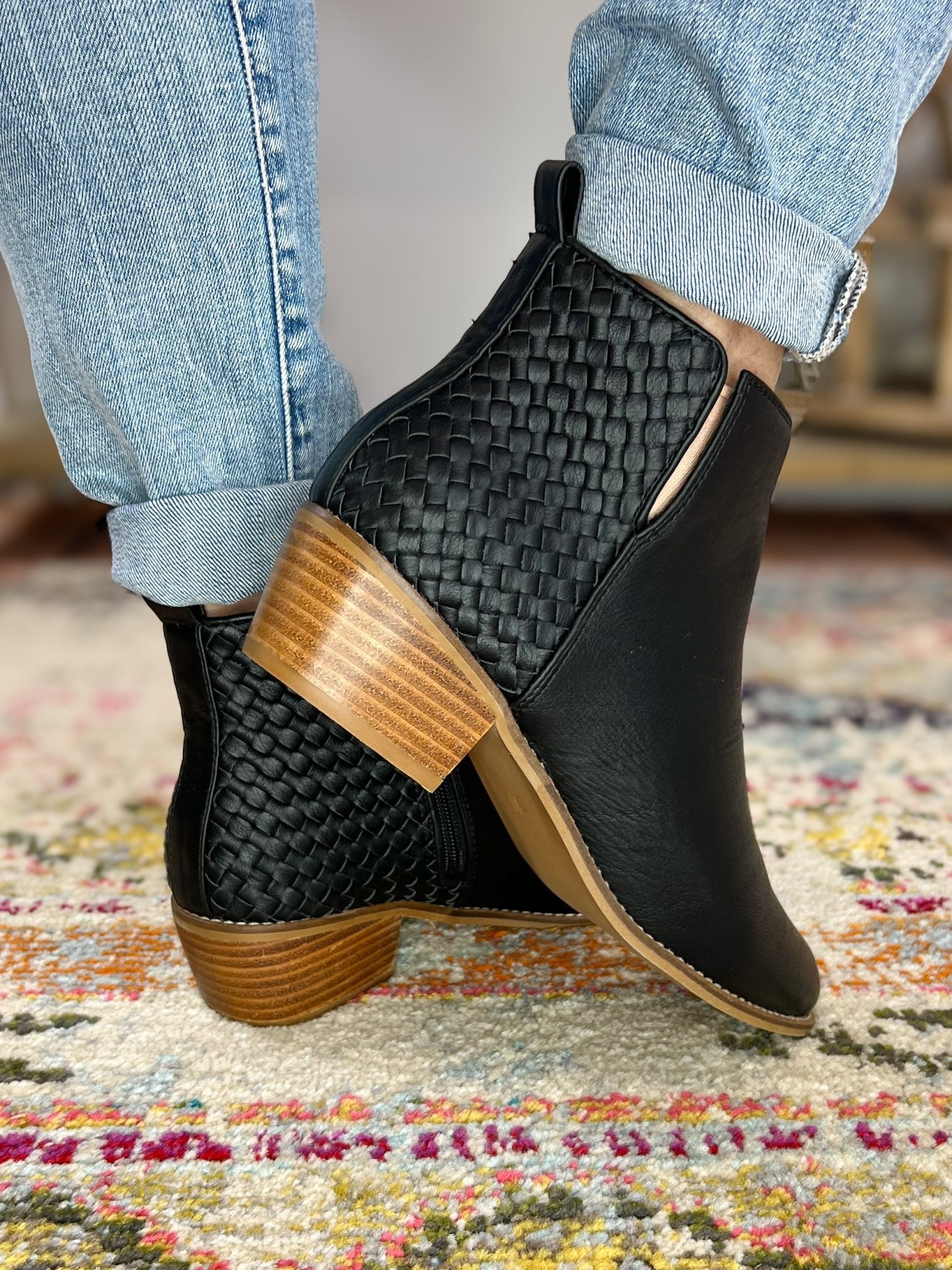 Corky's Footwear Half N Half Woven Boots - Black - Lavender Hills BeautyCorkys Footwear80 - 0236 - BLCK - 6