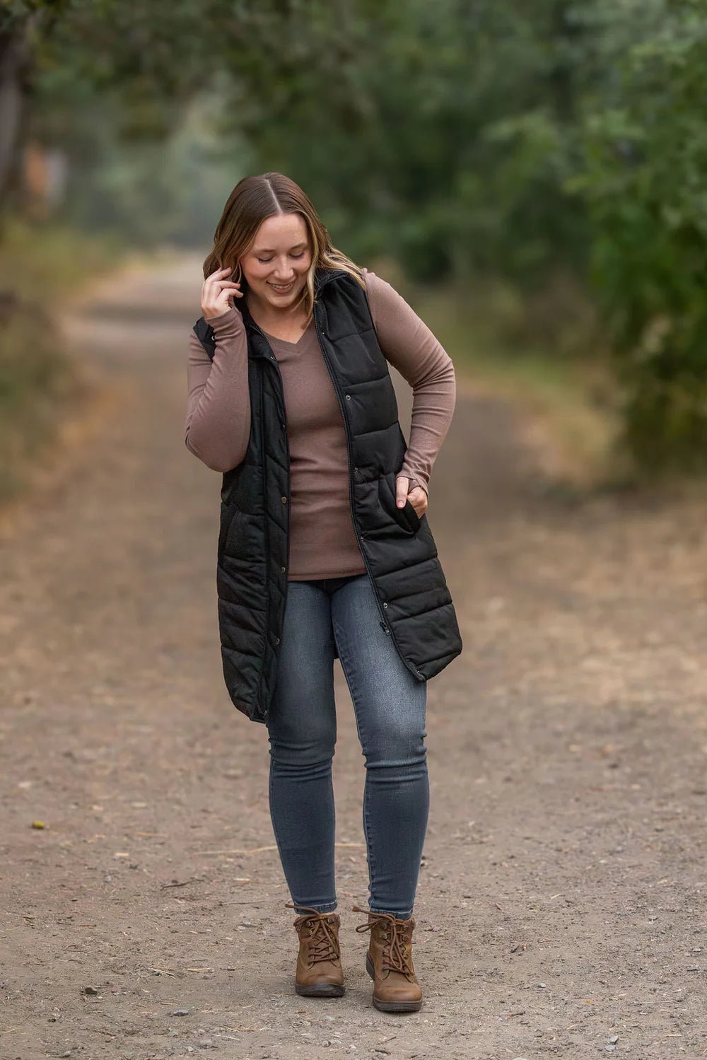Harlow Long Vest - Black - Lavender Hills BeautyMichelle MaeHARVST-BLK-S