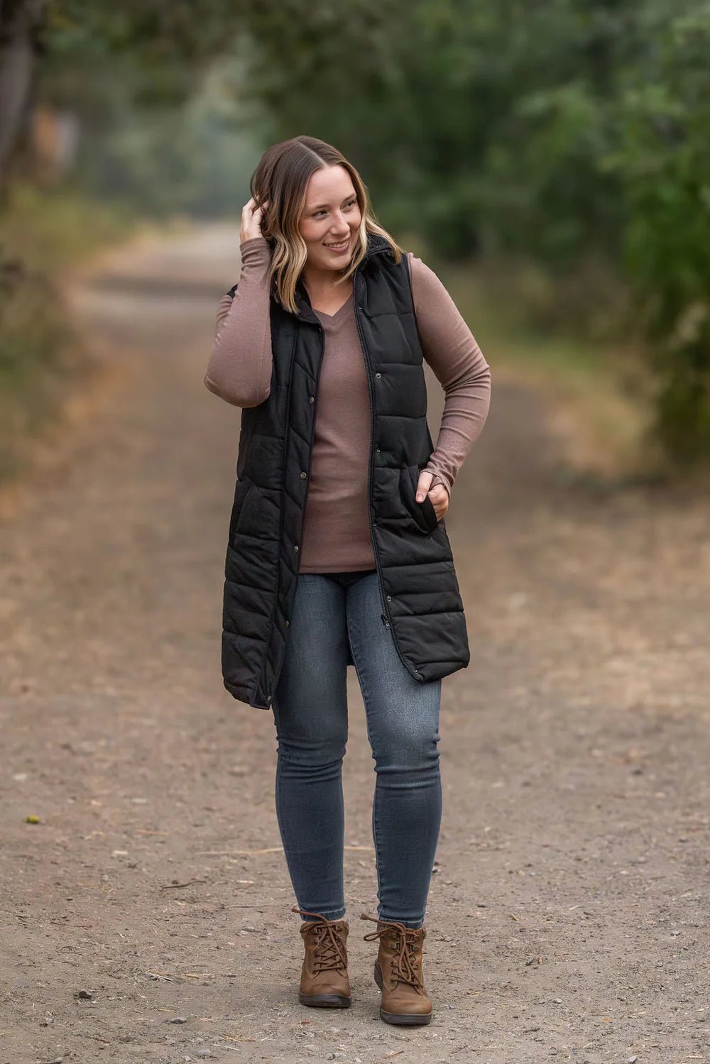 Harlow Long Vest - Black - Lavender Hills BeautyMichelle MaeHARVST-BLK-S