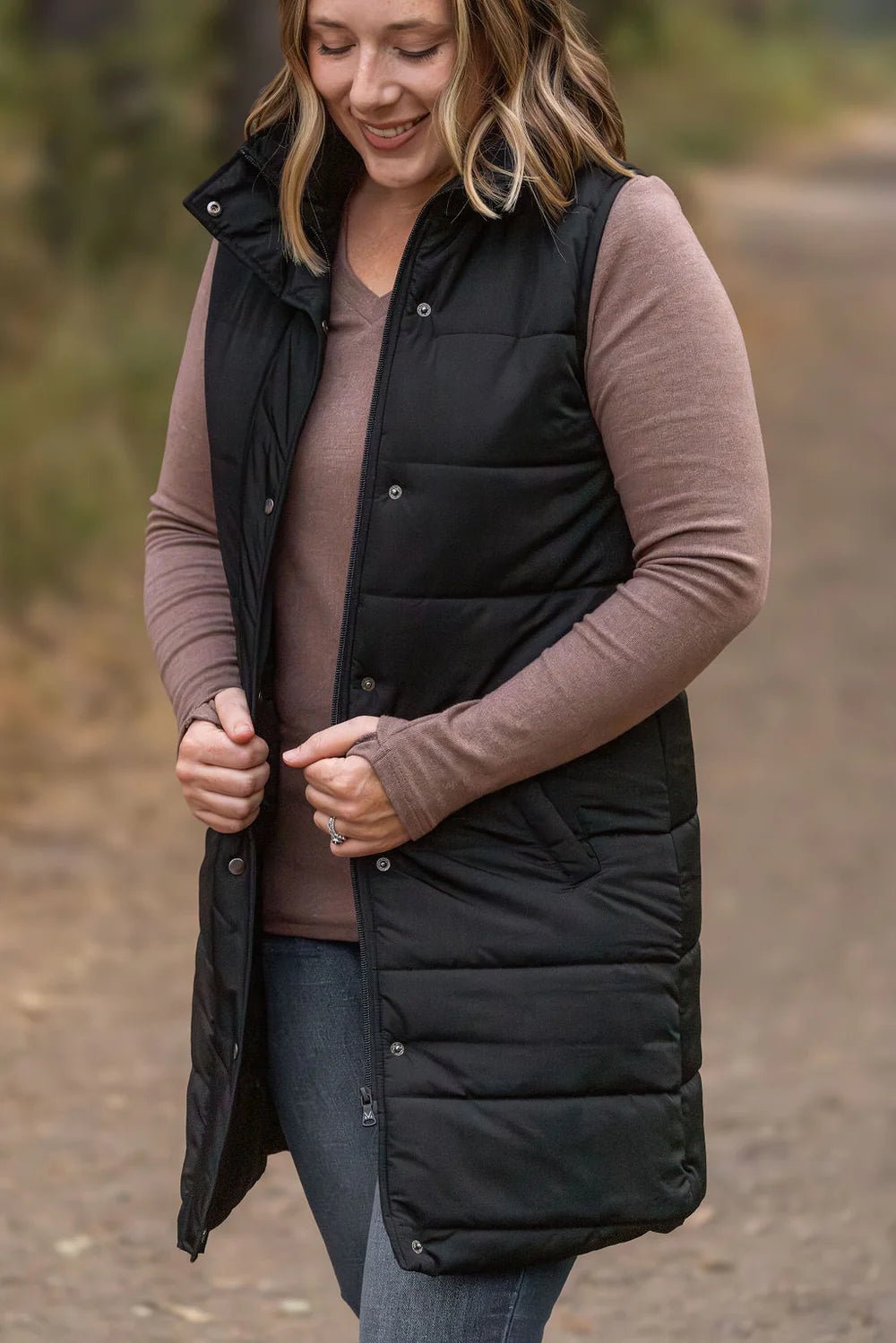 Harlow Long Vest - Black - Lavender Hills BeautyMichelle MaeHARVST-BLK-S