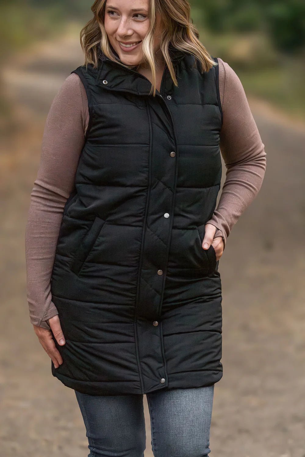 Harlow Long Vest - Black - Lavender Hills BeautyMichelle MaeHARVST-BLK-S