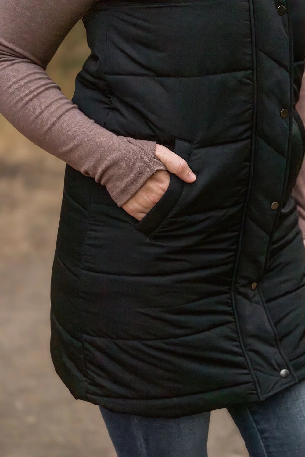 Harlow Long Vest - Black - Lavender Hills BeautyMichelle MaeHARVST-BLK-S