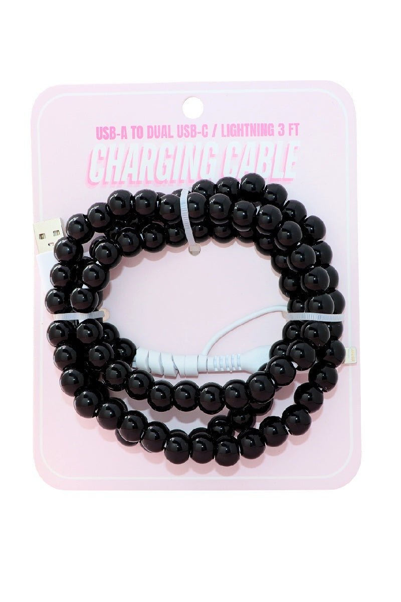 3 - in - 1 Fast Charging Cable – Universal USB - C & Lightning - Lavender Hills BeautyLavender Hills BeautyU-953B-1