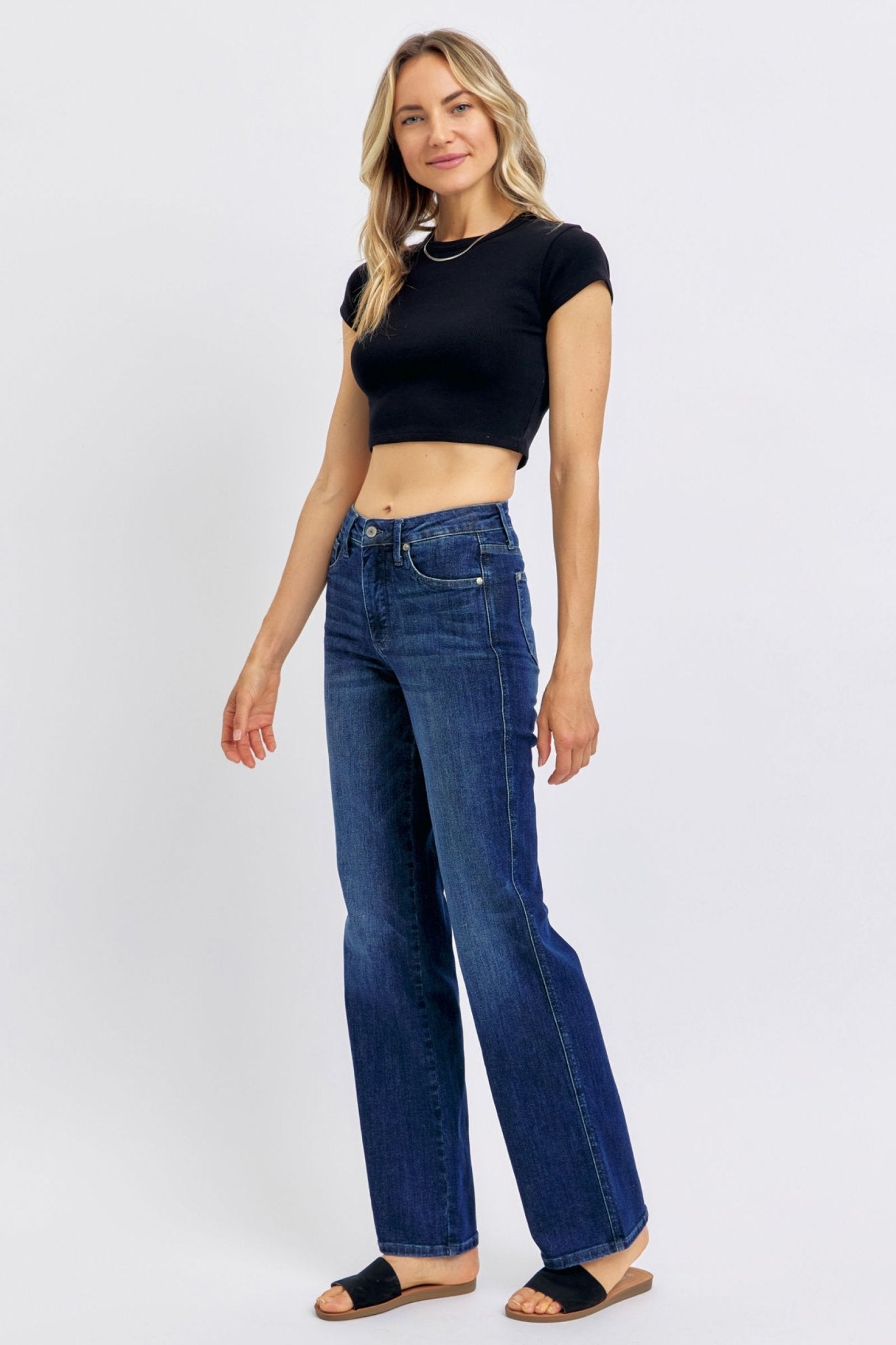 Judy Blue Janie Tummy Control Classic Straight Jeans - Lavender Hills BeautyJudy Blue88861REG - 00