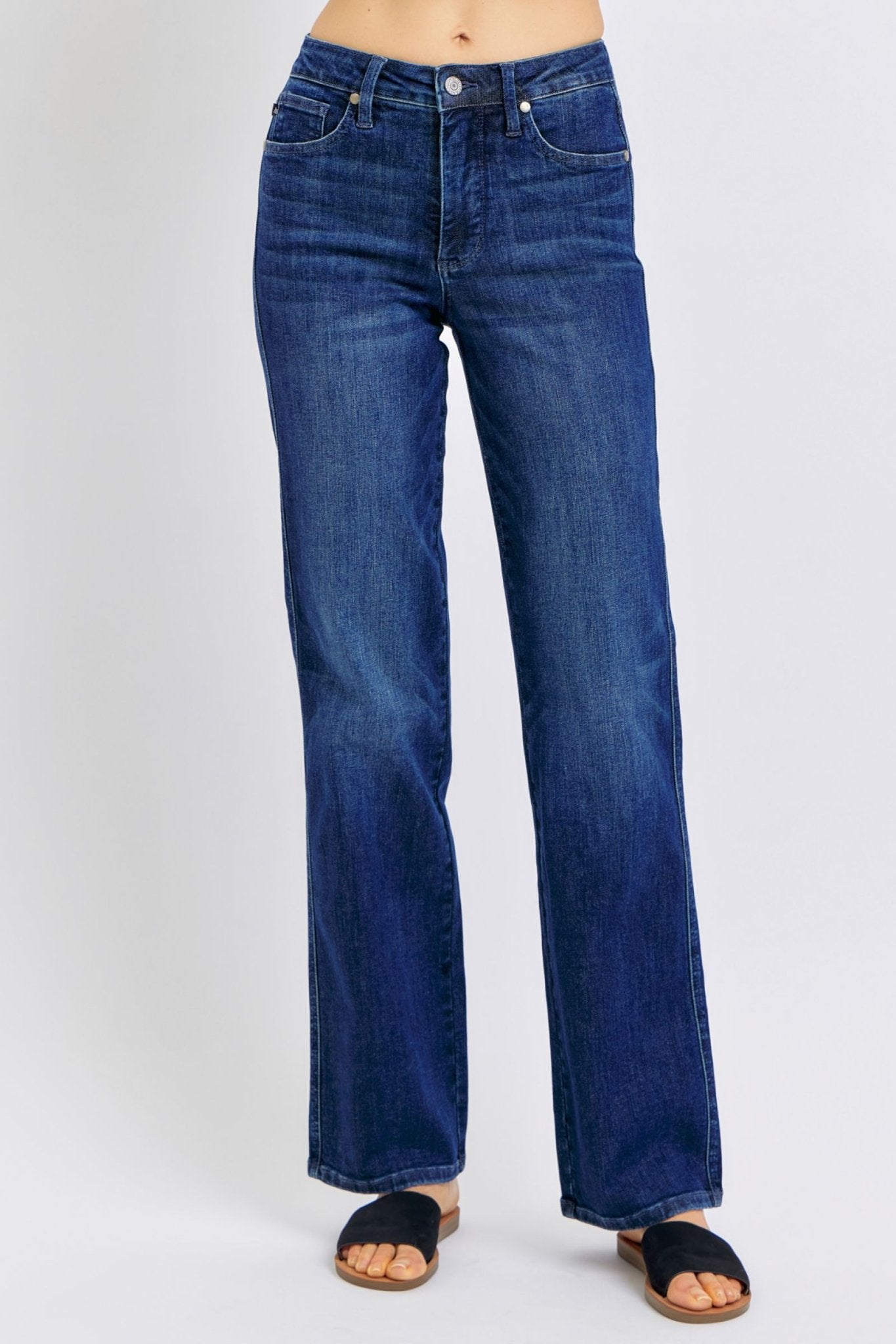 Judy Blue Janie Tummy Control Classic Straight Jeans - Lavender Hills BeautyJudy Blue88861REG - 00