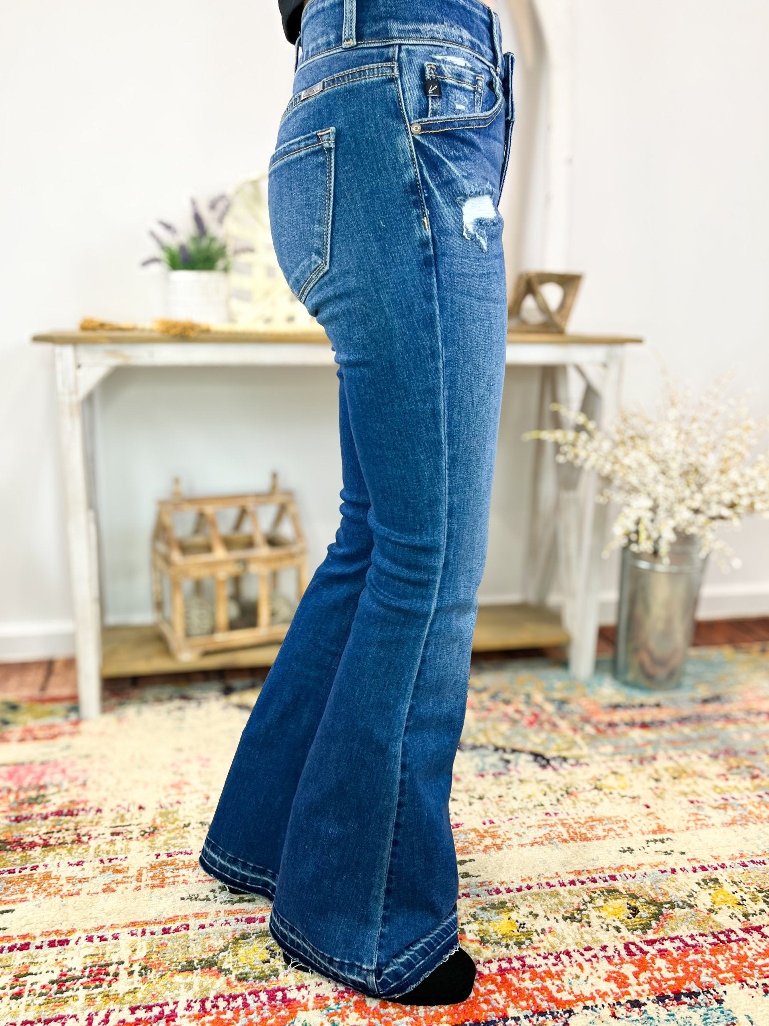 Kan Can American Girl High Rise Cross - Over Flare Jeans - Lavender Hills BeautyKan Can USAKC9340M - 1