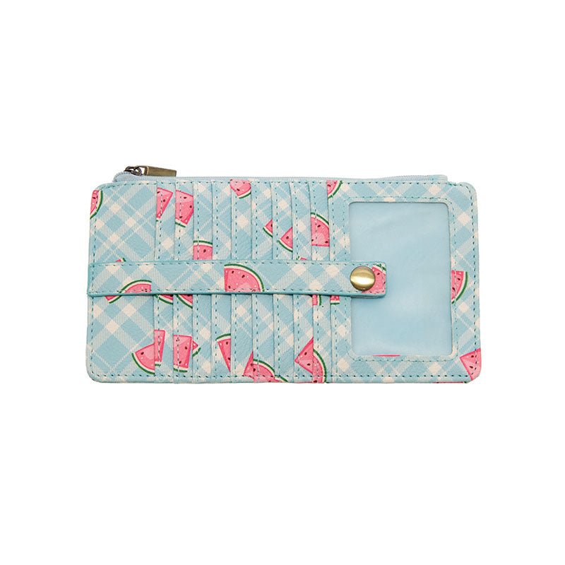 Kara Printed Slim Wallet - Lavender Hills BeautyJoy SusanL8217-12