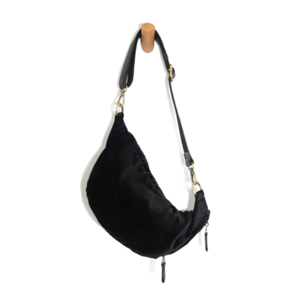 Velvet Sling Belt Bag