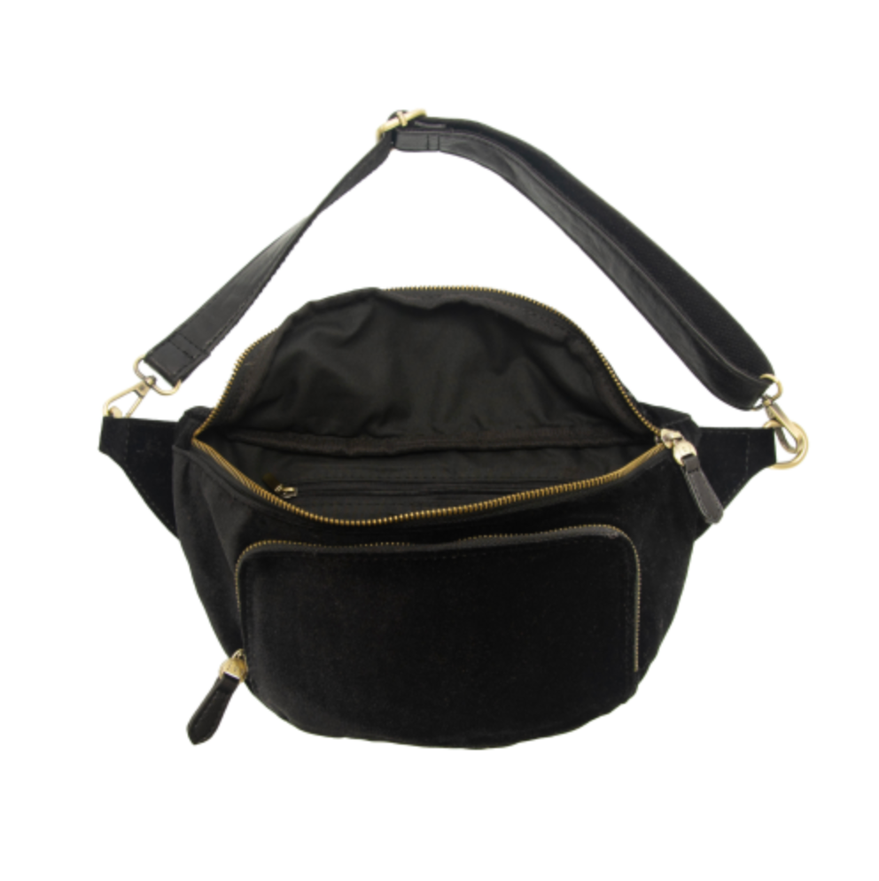 Velvet Sling Belt Bag