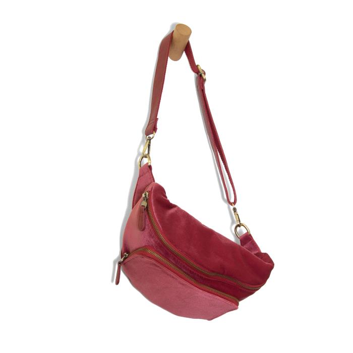Velvet Sling Belt Bag