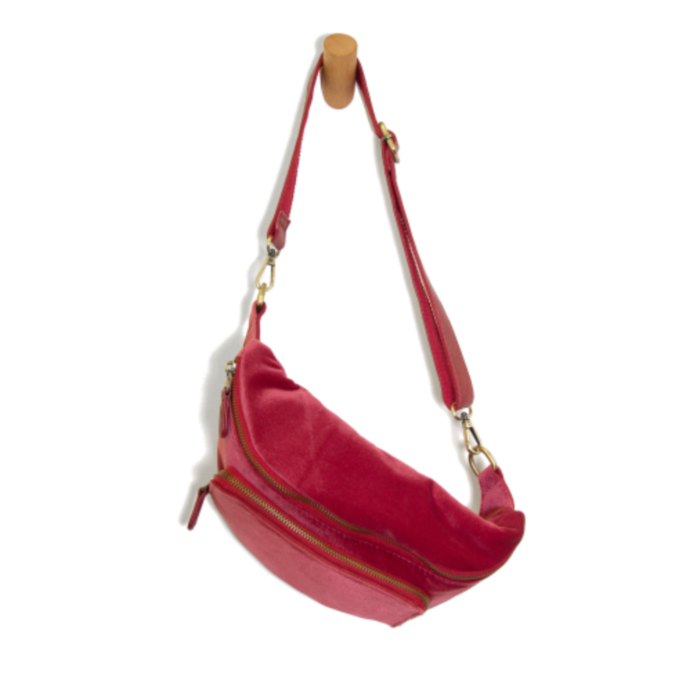 Velvet Sling Belt Bag