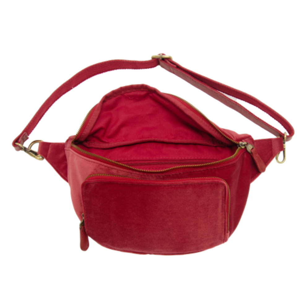 Velvet Sling Belt Bag