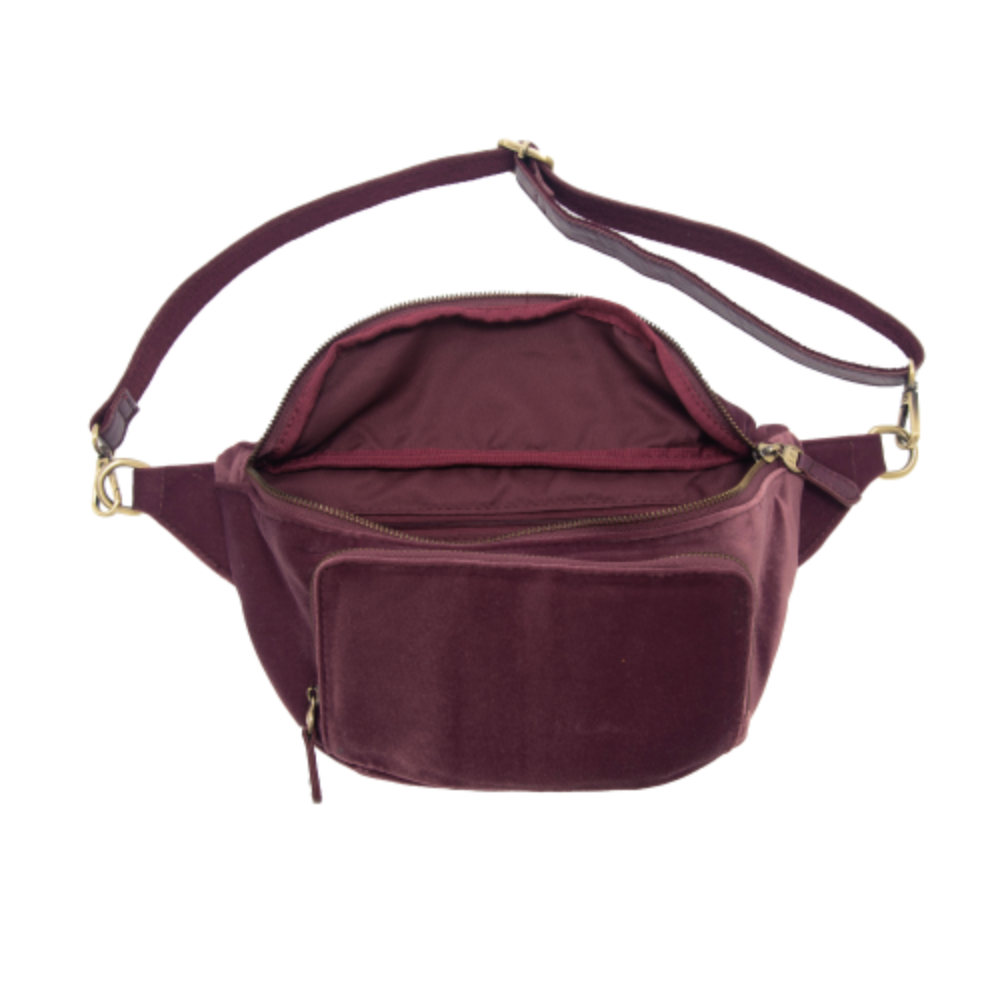 Velvet Sling Belt Bag