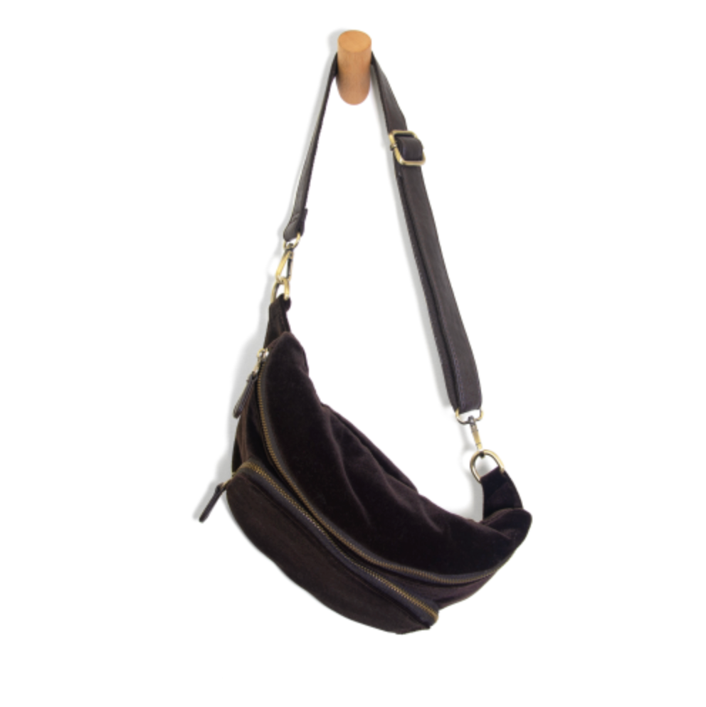 Velvet Sling Belt Bag