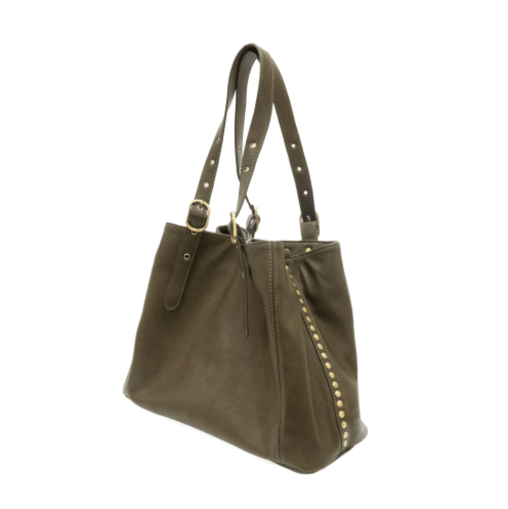 Studded Tote Handbag Purse - Lavender Hills BeautyJoy SusanL8239-00