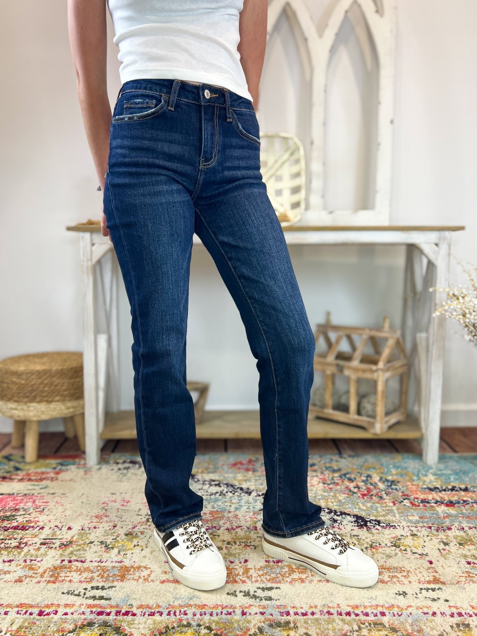 Lovervet by Vervet Day Dream Slim Straight Jeans - Lavender Hills BeautyLovervet by VervetLV1258 - 25