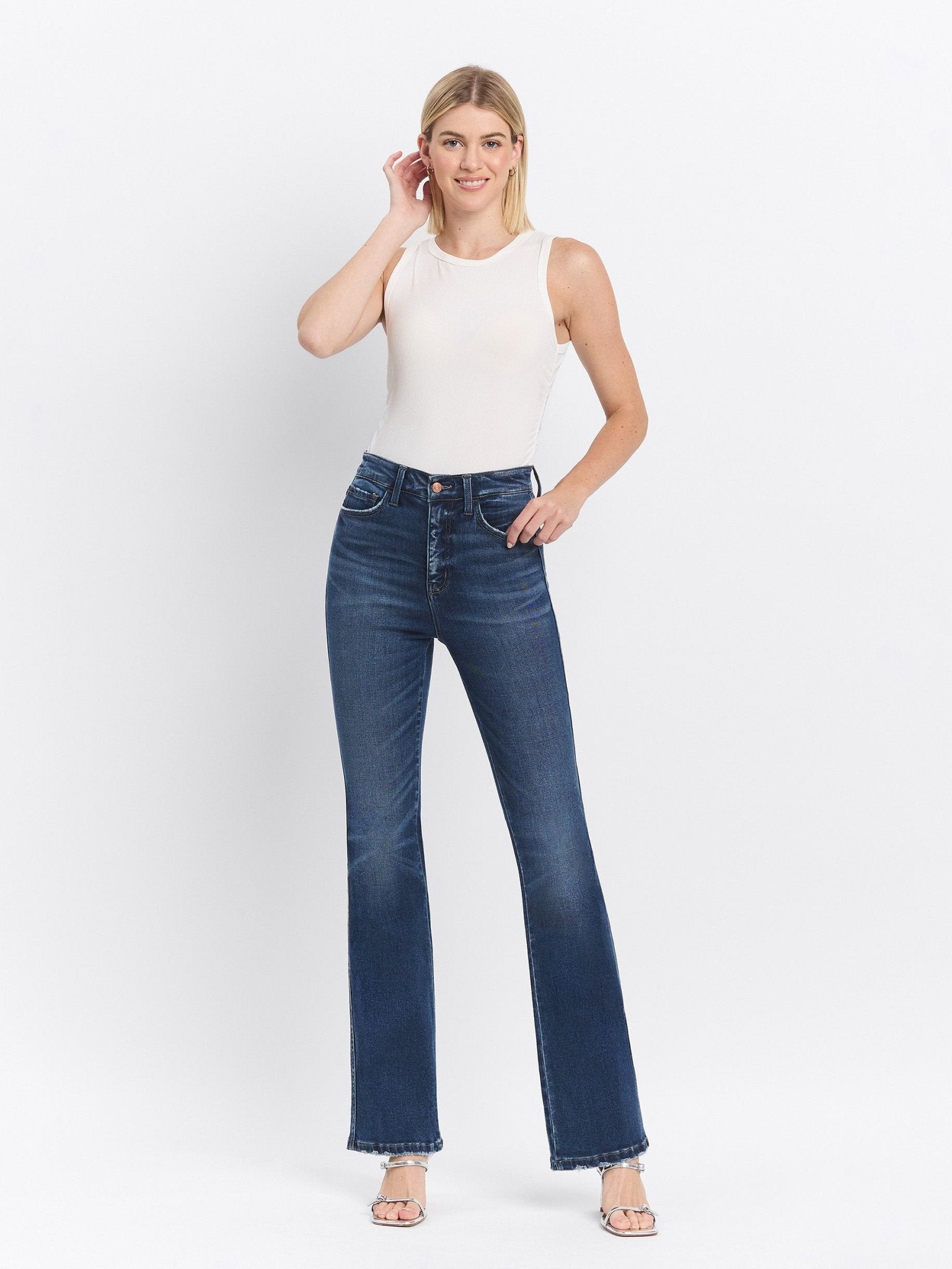 Lovervet by Vervet Sufficed Tummy Control Bootcut Jeans - Lavender Hills BeautyLovervet by VervetLV1449 - 25