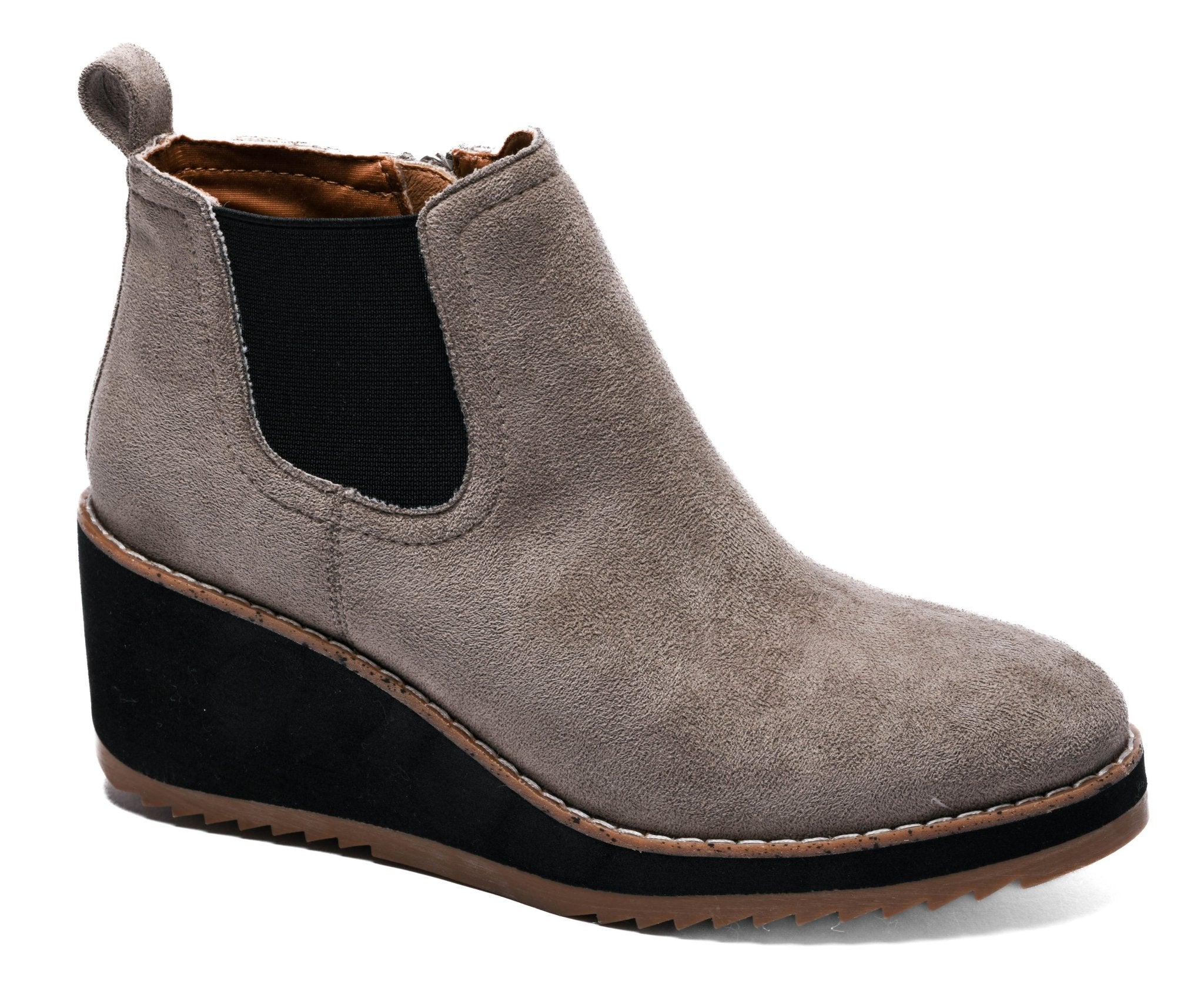 Love You A Latte Wedge Shoe Bootie - Grey Suede - Lavender Hills BeautyCorkys Footwear80 - 0223 - GRSU - 6