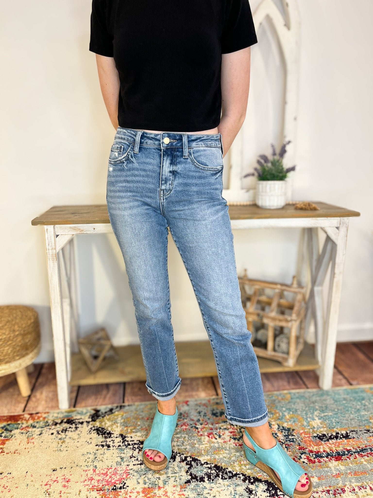 Lovervet by Vervet Apotheosis Slim Straight Jeans - Lavender Hills BeautyLovervet by VervetLV1555 - 25