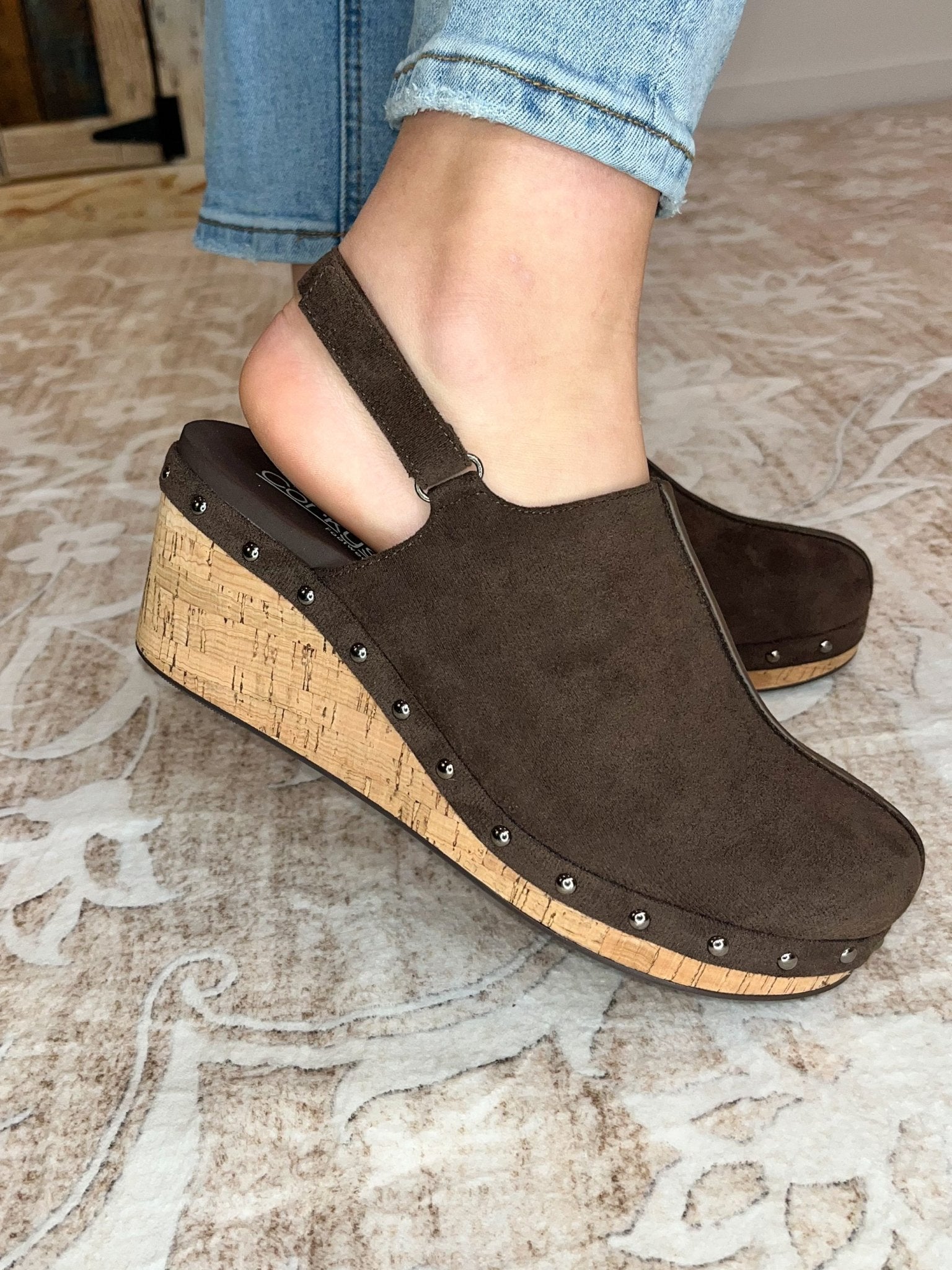 Corkys Footwear Make Em Blush Wedge Sandal Clog - Chocolate - Lavender Hills BeautyCorkys Footwear10 - 0116 - CHFS - 6