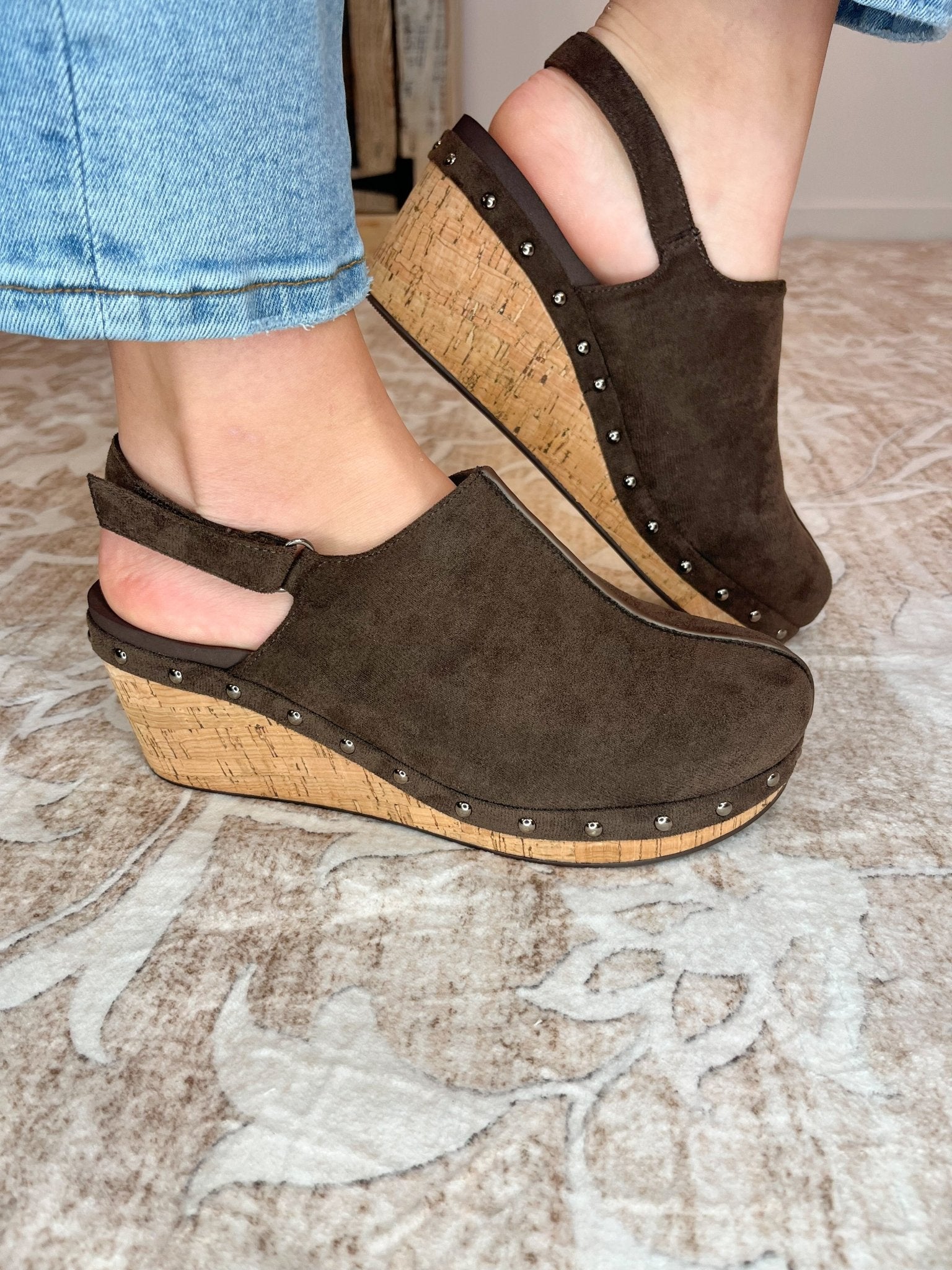 Corkys Footwear Make Em Blush Wedge Sandal Clog - Chocolate - Lavender Hills BeautyCorkys Footwear10 - 0116 - CHFS - 6