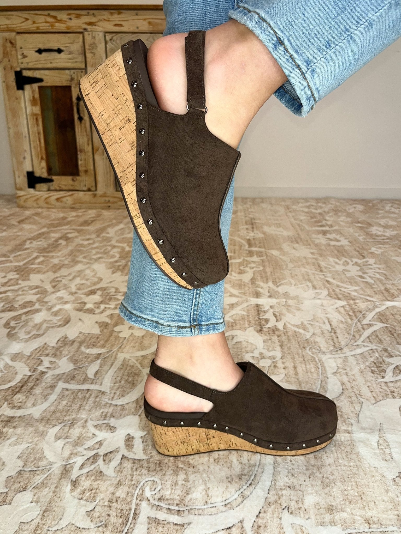 Corkys Footwear Make Em Blush Wedge Sandal Clog - Chocolate - Lavender Hills BeautyCorkys Footwear10 - 0116 - CHFS - 6
