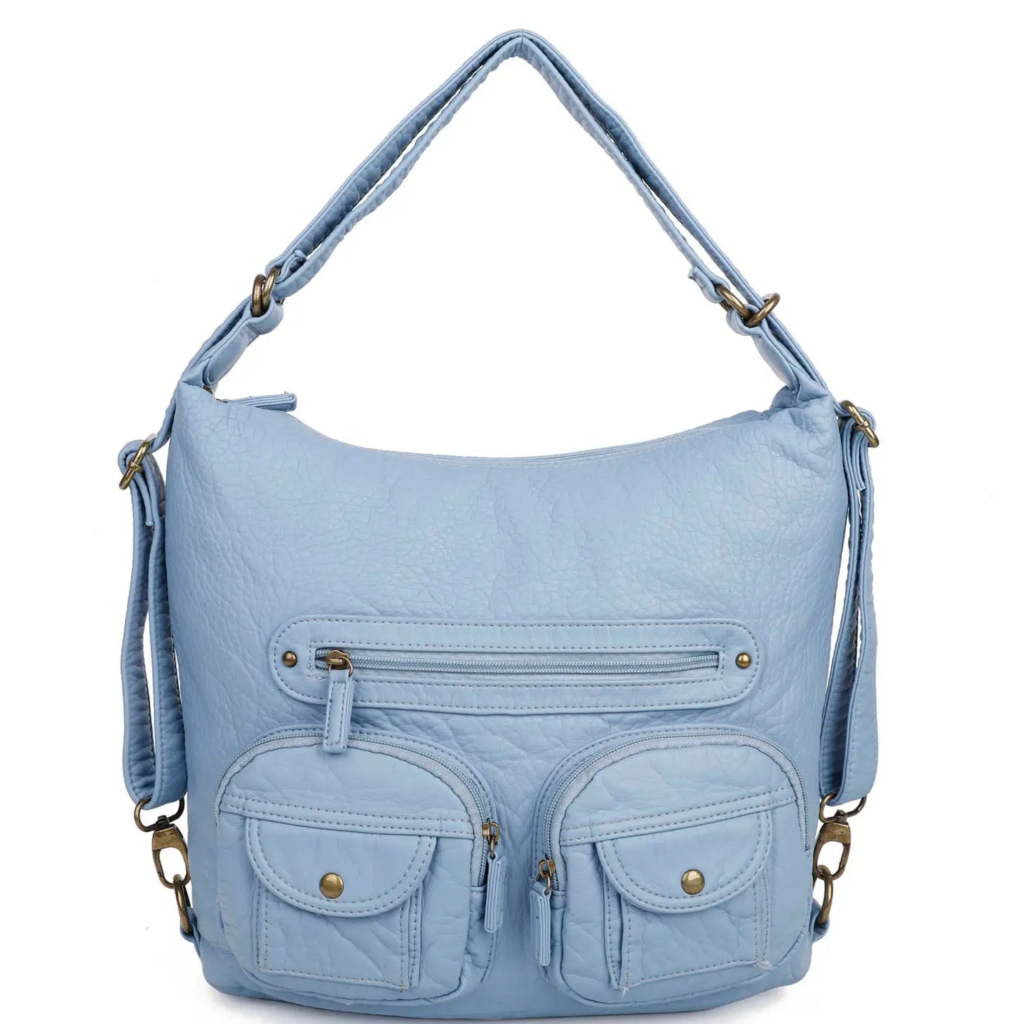 Mini Andee Convertible Crossbody Backpack - Perwinkle Blue