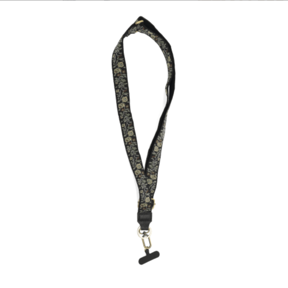 Olive Trailing Floral Adjustable Lanyard - Lavender Hills BeautyJoy SusanLL008 - 03