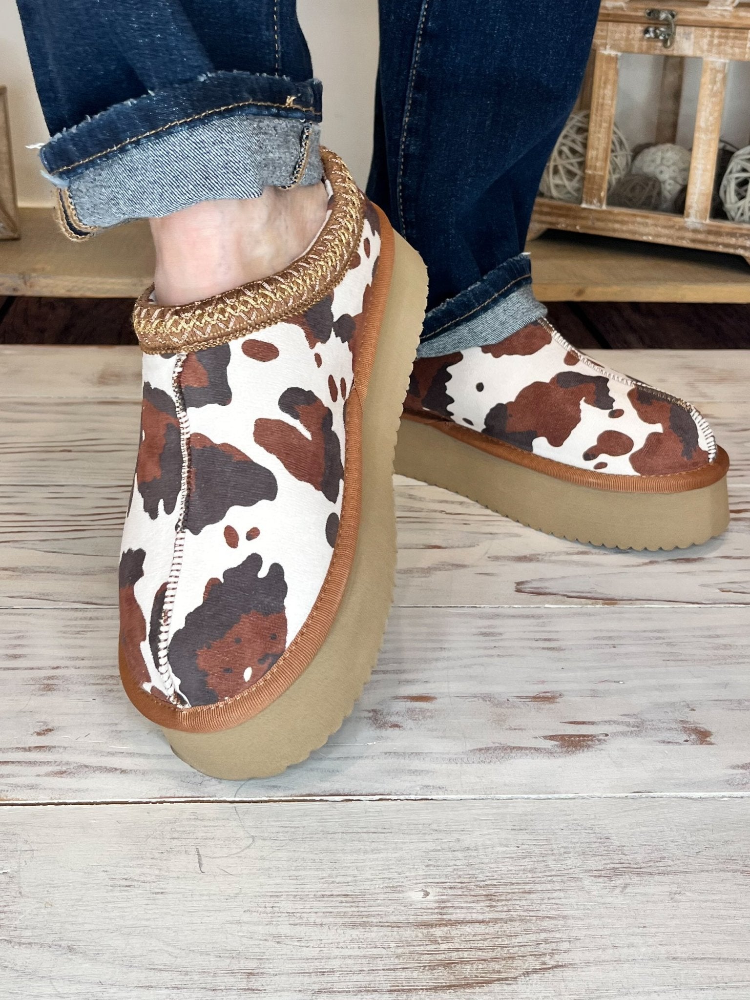 Corky's Footwear Pillow Talk Slipper Slip - on Shoe - Brown Cow - Lavender Hills BeautyCorkys Footwear10 - 0139 - BRCW - 6