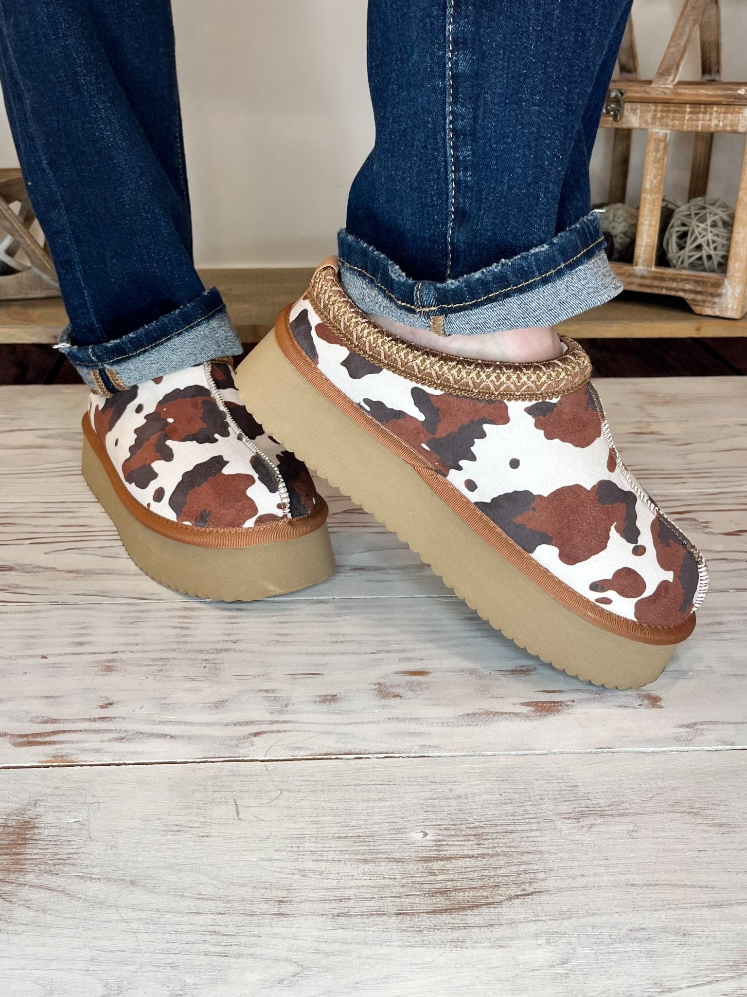 Corky's Footwear Pillow Talk Slipper Slip - on Shoe - Brown Cow - Lavender Hills BeautyCorkys Footwear10 - 0139 - BRCW - 6