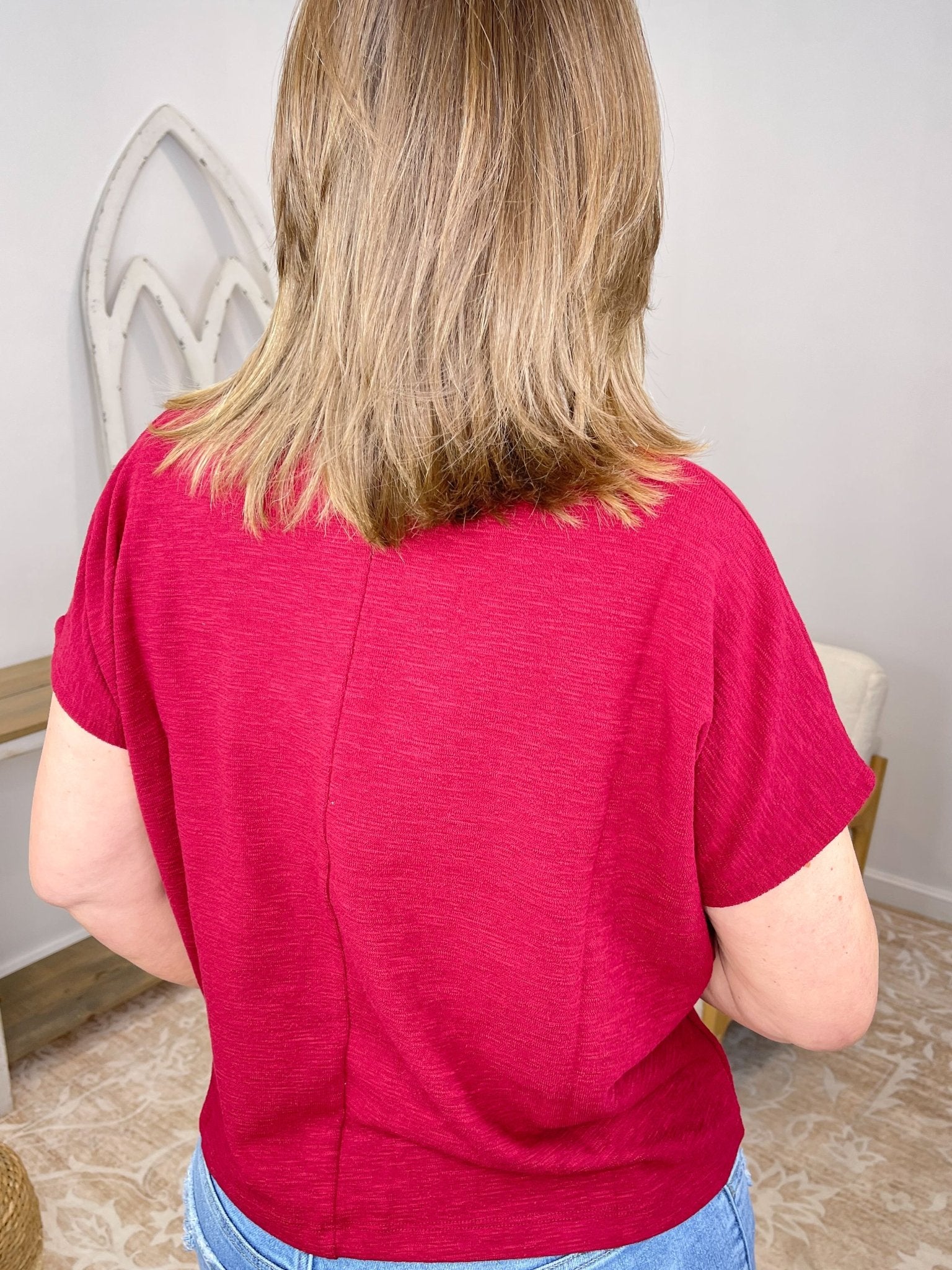 Premium Cotton Slub Relaxed Pocket Tee - Lavender Hills BeautyZenanaCT-3458Y-CAB-S