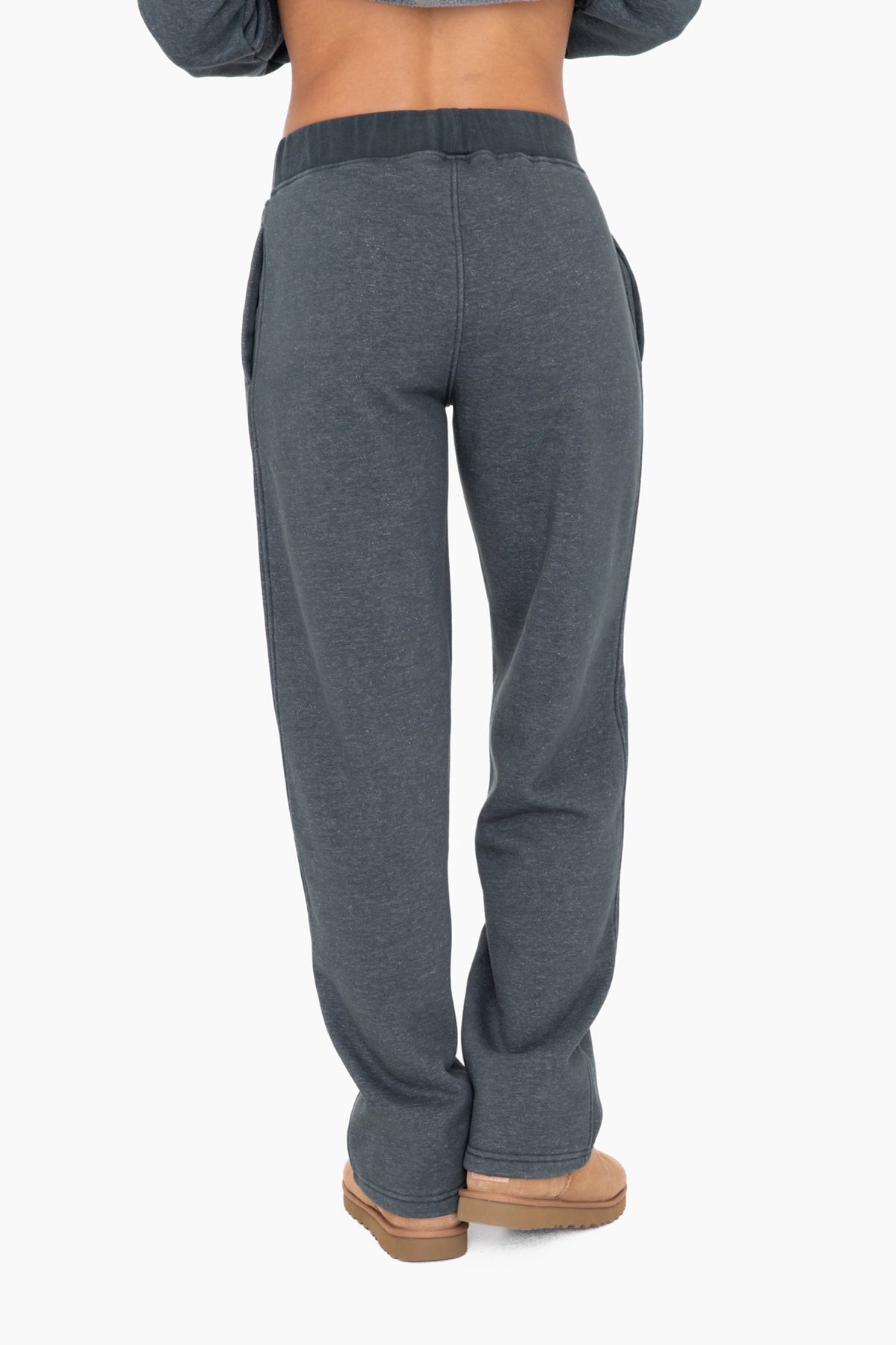 Straight Leg Fleece Lounge Pants - Jade Mono B