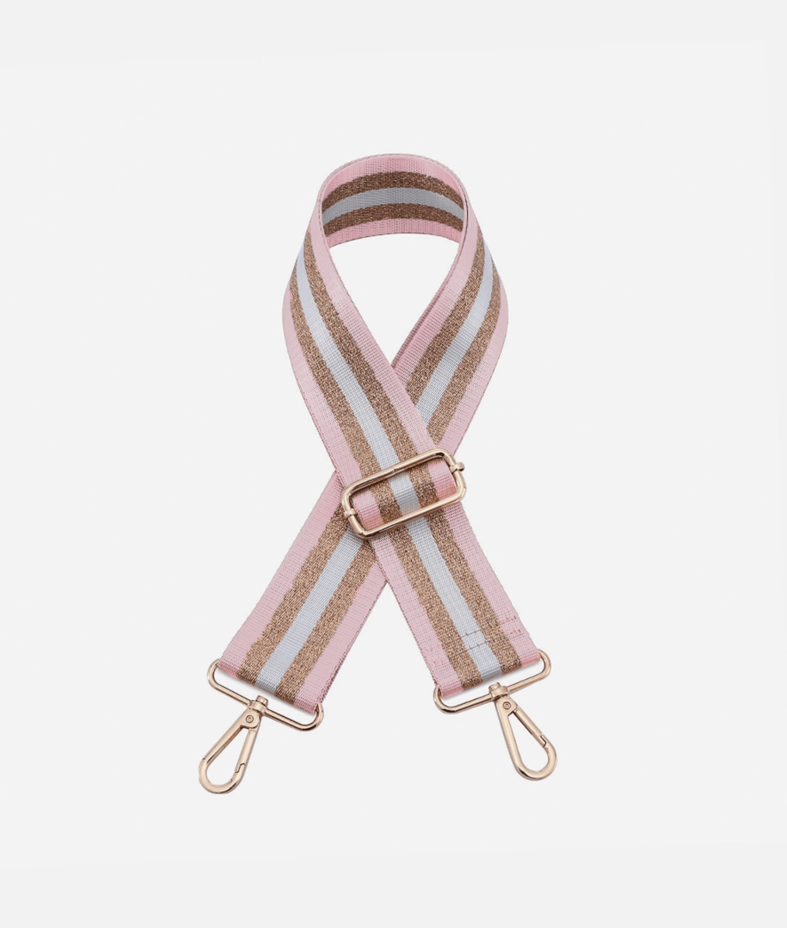 Striped Pink/Gold Guitar Purse Strap - Lavender Hills BeautyJen & CoSTPSTRP - PKGD