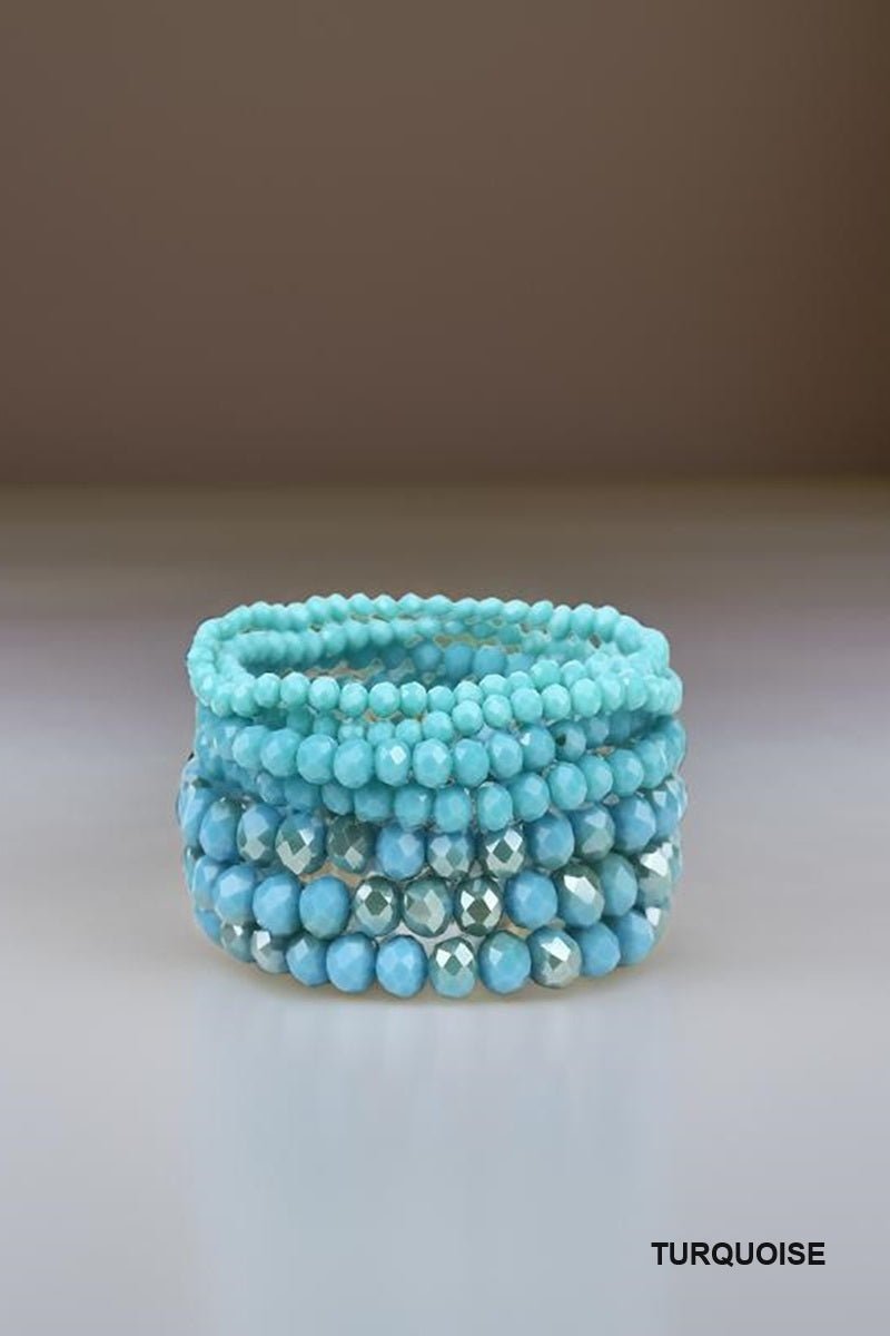 Stackable Beaded Bracelet - Lavender Hills BeautyLavender Hills BeautyU-600-TUR