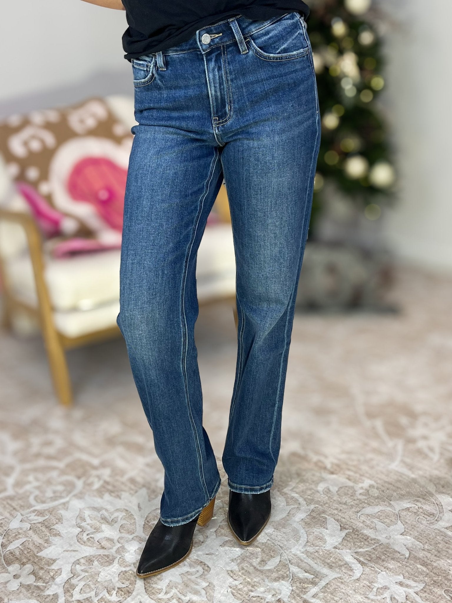 Vervet Victoria Celestial Glow Straight Jeans - Lavender Hills BeautyVervet by Flying MonkeyT77012-25