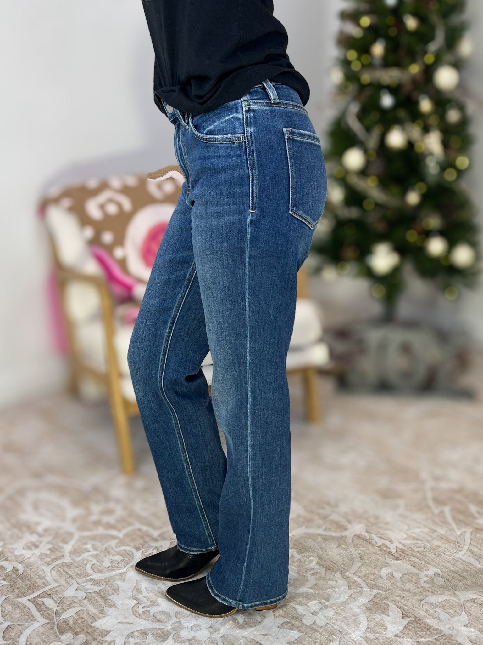 Vervet Victoria Celestial Glow Straight Jeans - Lavender Hills BeautyVervet by Flying MonkeyT77012-25
