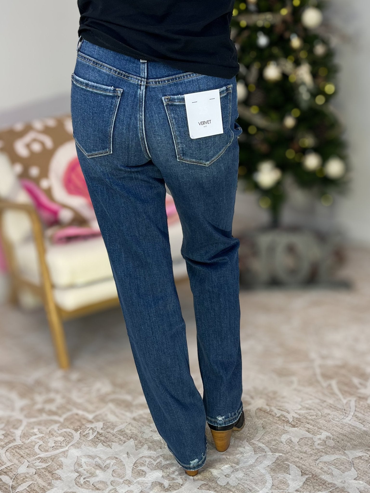 Vervet Victoria Celestial Glow Straight Jeans - Lavender Hills BeautyVervet by Flying MonkeyT77012-25