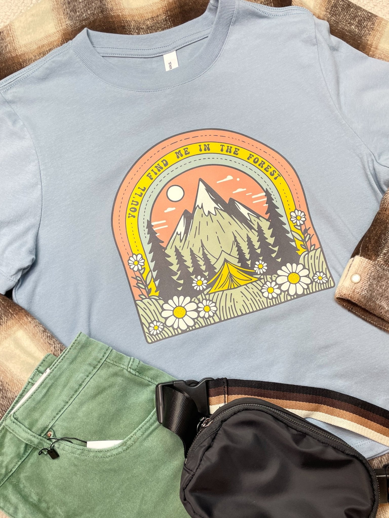 "You’ll Find Me In the Forest" Vintage Boxy Graphic Tee - Lavender Hills BeautyLavender Hills Beauty