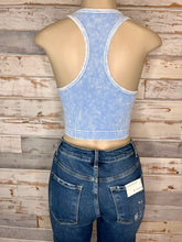Load image into Gallery viewer, Chic Plus High Neck Racerback Brami Cropped Tank Top - Spring Blue
