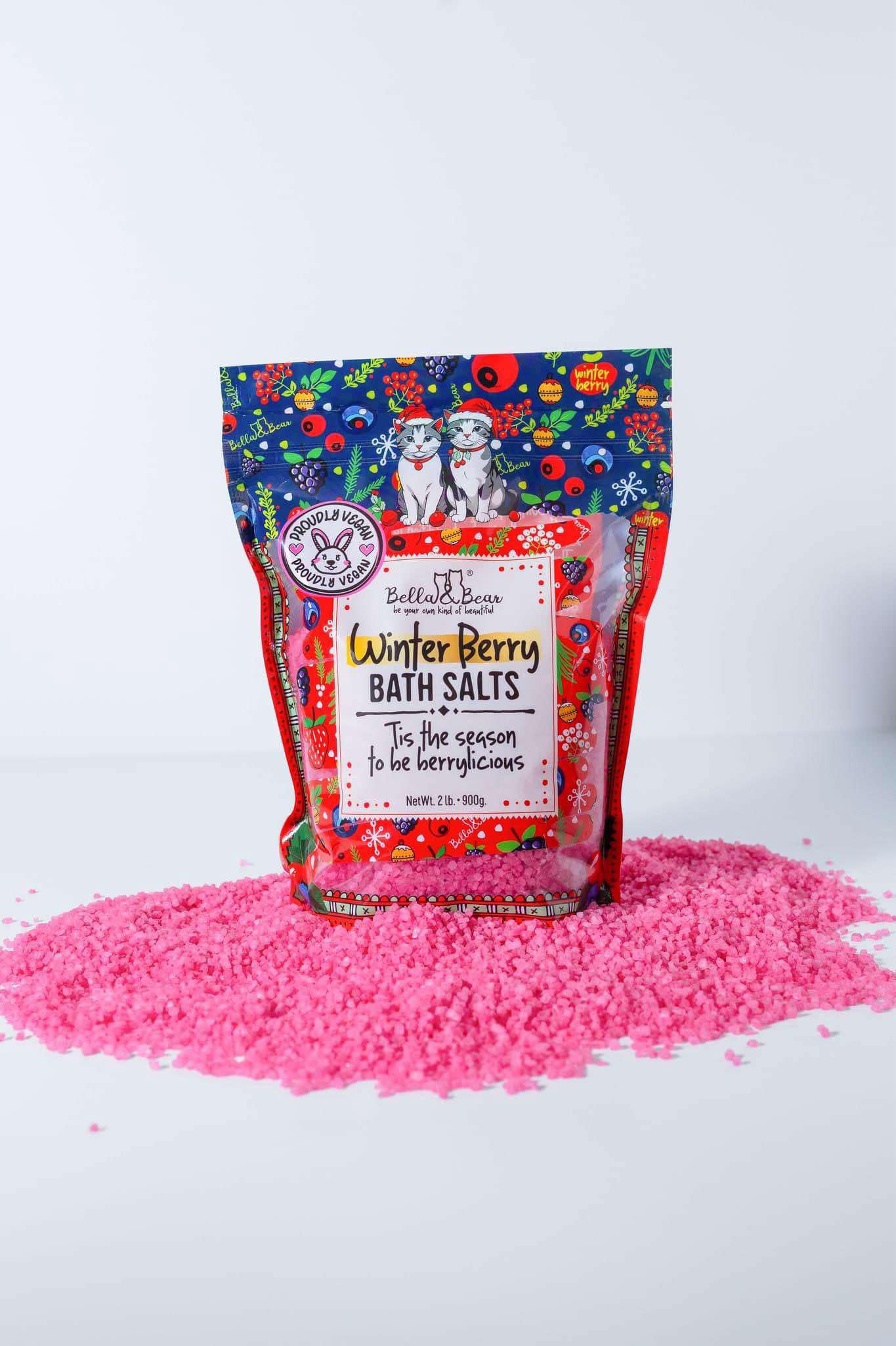 Bella and Bear Winter Berry Holiday Bath Salts - Lavender Hills BeautyBella & BearWBBS2LB