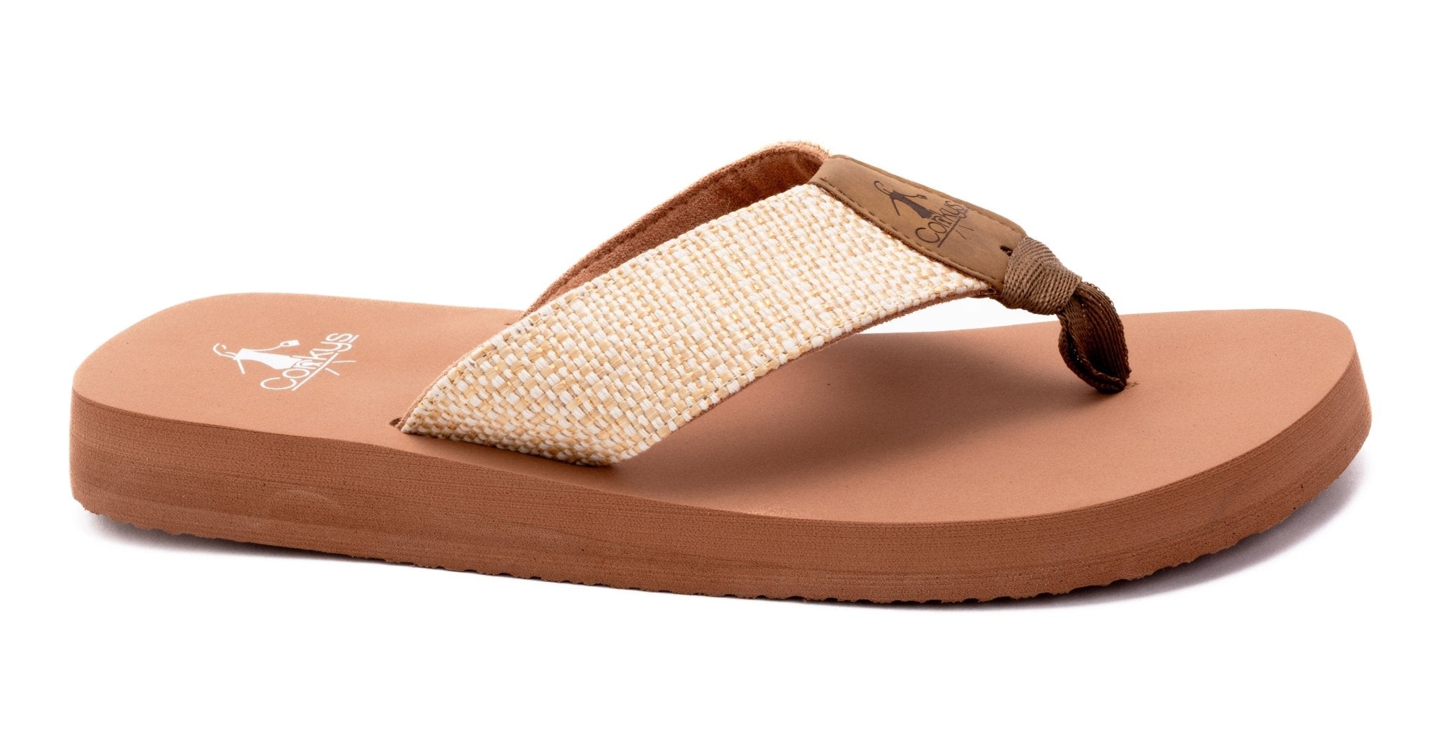 Summer Break Flip Flops - Cream Raffia - Lavender Hills BeautyCorkys Footwear41-0347-RAFF-U-6