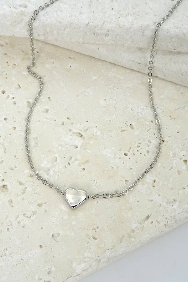 Classic Mini Heart Necklace - Lavender Hills BeautyJosslyn by Wall to Wall47N15737-HEART-SLV