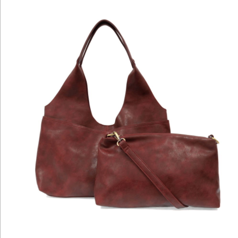 Val 4 - Pocket Hobo Bag With Removable Crossbody Purse Handbag - Lavender Hills BeautyJoy SusanL8137-05