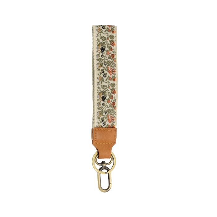 Autumn Floral Vines Wristlet Keychain Strap - Lavender Hills BeautyJoy SusanLK047 - 25