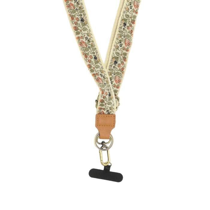 Autumn Floral Vines Adjustable Lanyard - Lavender Hills BeautyJoy SusanLL002 - 25