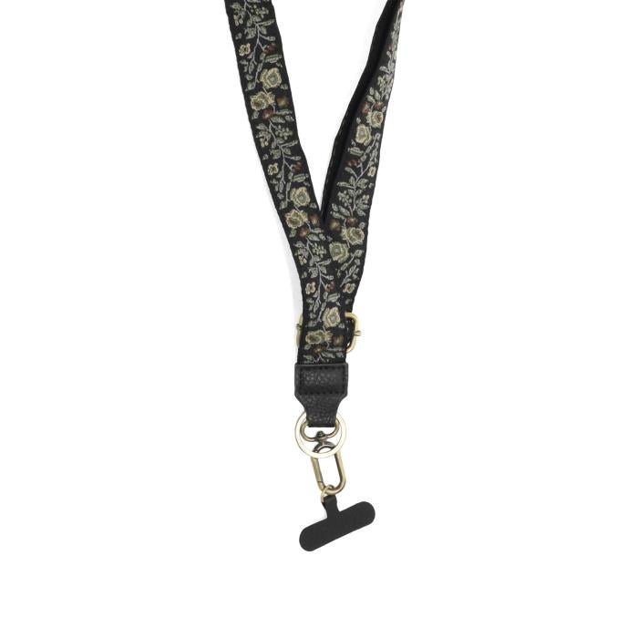 Olive Trailing Floral Adjustable Lanyard - Lavender Hills BeautyJoy SusanLL008 - 03