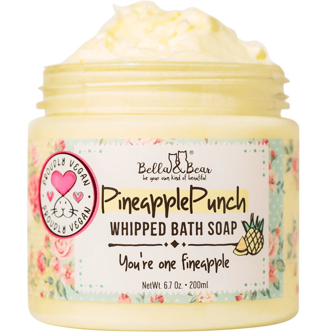 Bella & Bear Pineapple Punch Whipped Bath Soap, Moisturizing Wash - Lavender Hills BeautyBella & Bear