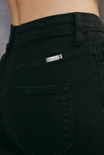 Load image into Gallery viewer, Midnight Black Button Fly Skinny Jeans by Kan Can
