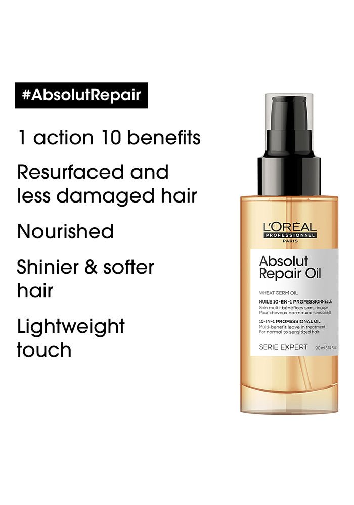 Absolut Repair 10-in-1 Multi-Benefit Oil | L’Oréal Professionnel - Lavender Hills BeautyL'Oréal Professionnel